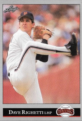 1992 Leaf Baseball Card #135 Dave Righetti
