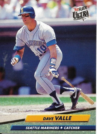 1992 Fleer Ultra Baseball Card #130 Dave Valle