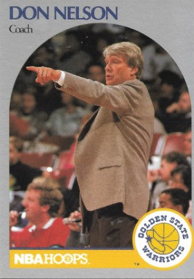 1990 NBA Hoops Basketball Card #313 Coach Don Nelson
