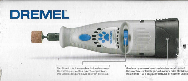 Dremel 4.8V Cordless Pet Dog Nail Grooming & Grinding Tool, Grey