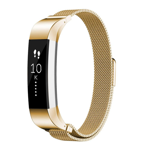 Element Works Milanese Loop Stainless Steel Band for Fitbit Alta & Alta-HR, Gold