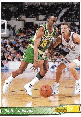 1992-93 Upper Deck Basketball Card #298 Eddie Johnson