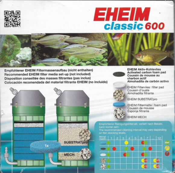 Eheim Classic 600 Coarse Foam Filter Pad, 2 Pack