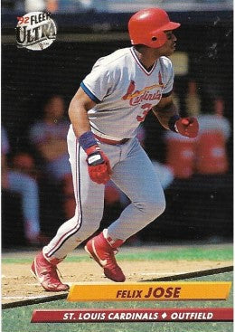 1992 Fleer Ultra Baseball Card #264 Felix Jose