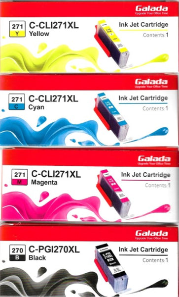 Galada Compatible Ink Cartridge Replacement for Canon Pixma PGI-270 270XL CLI-271 271XL, 8 Pack (270/271-8p)