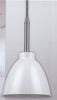 Globe Electric Rickon 1-Light White and Brushed Steel Pendant