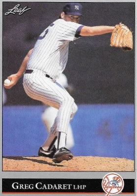 1992 Leaf Baseball Card #24 Greg Cadaret