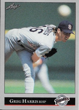 1992 Leaf Baseball Card #10 Greg Harris