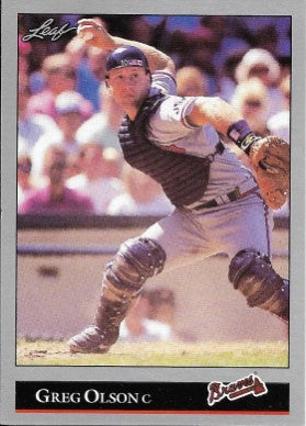 1992 Leaf Baseball Card #226 Greg Olson