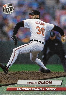 1992 Fleer Ultra Baseball Card #307 Gregg Olson