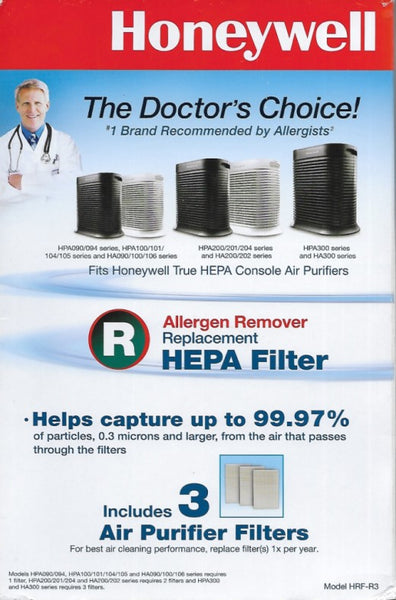 Honeywell Allergen Remover Replacement HEPA Filter HRF-R3 for HPA100, HPA200, HPA300 series Air Purifiers