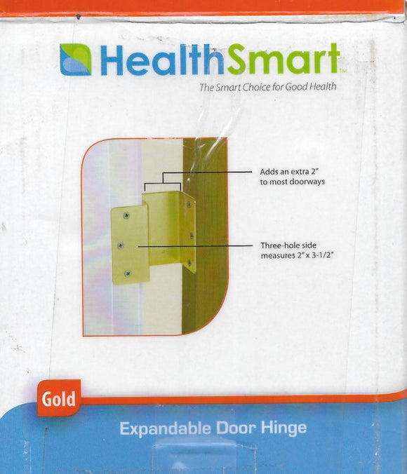 HealthSmart Expandable Door Hinges, Gold Brass