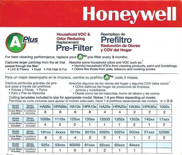Honeywell Premium Air Purifier Replacement Pre-Filter, HRF-APP1 / Filter (A)