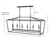 Jonathan Y Lighting Pagoda 6 Light Lantern 49” Wide LED Chandelier