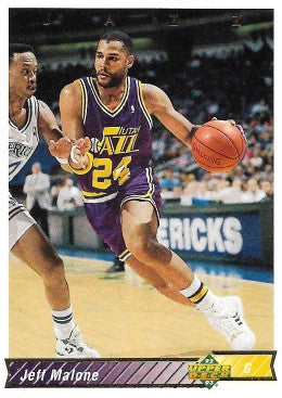 1992-93 Upper Deck Basketball Card #178 Jeff Malone