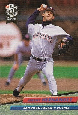 1992 Fleer Ultra Baseball Card #576 Jeremy Hernandez