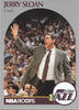 1990 NBA Hoops Basketball Card #330 Coach Jerry Sloan