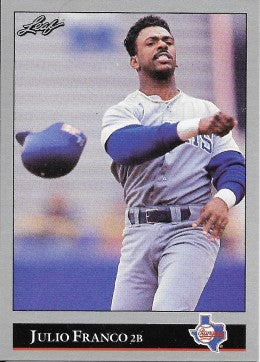 1992 Leaf Baseball Card #119 Julio Franco