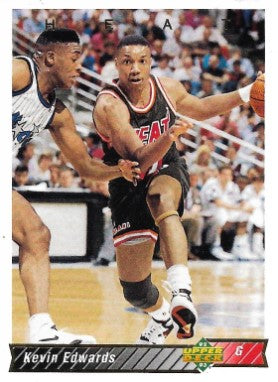 1992-93 Upper Deck Basketball Card #185 Kevin Edwards