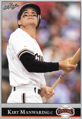 1992 Leaf Baseball Card #208 Kirt Manwaring