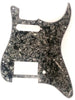 Kmise Black Pearl Guitar Pickguard for Fender Strat Parts HS Humbucker Single 3 Ply