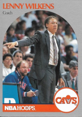 1990 NBA Hoops Basketball Card #309 Coach Lenny Wilkens