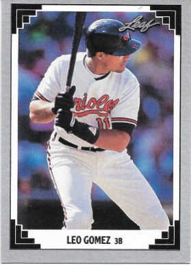 1991 Leaf Baseball Card #35 Leo Gomez