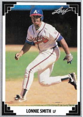 1991 Leaf Baseball Card #13 Lonnie Smith
