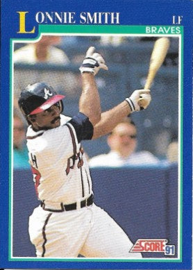 1991 Score Baseball Card #543 Lonnie Smith