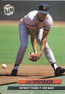 1992 Fleer Ultra Baseball Card #65 Lou Whitaker
