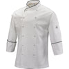 Mercer Renaissance Cutlery Men's Chef Jacket (Scoop Neck) White w/ Black Piping, 5X-Large