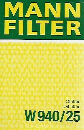Mann-Filter W 940/25 Spin-on Oil Filter