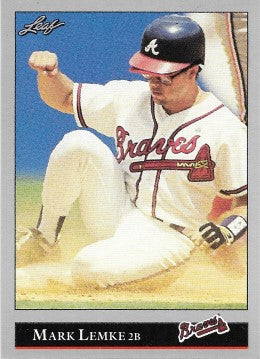 1992 Leaf Baseball Card #94 Mark Lemke