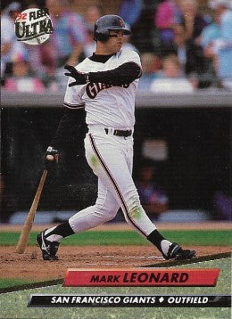 1992 Fleer Ultra Baseball Card #591 Mark Leonard
