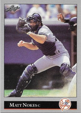 1992 Leaf Baseball Card #102 Matt Nokes