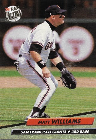 1992 Fleer Ultra Baseball Card #296 Matt Williams