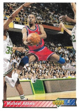 1992-93 Upper Deck Basketball Card #139 Michael Adams