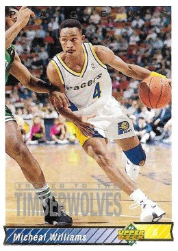 1992-93 Upper Deck Basketball Card #95 Micheal Williams