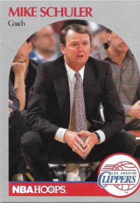 1990 NBA Hoops Basketball Card #316 Coach Mike Schuler