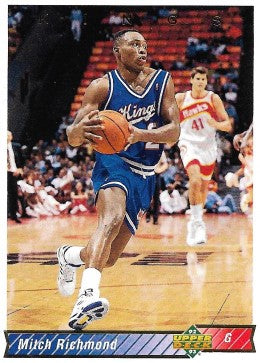 1992-93 Upper Deck Basketball Card #162 Mitch Richmond