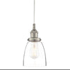 Fiorentino Brushed Nickel One-Light Industrial Factory Pendant