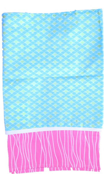 Pam Grace Creations Aqua Peacock Valance