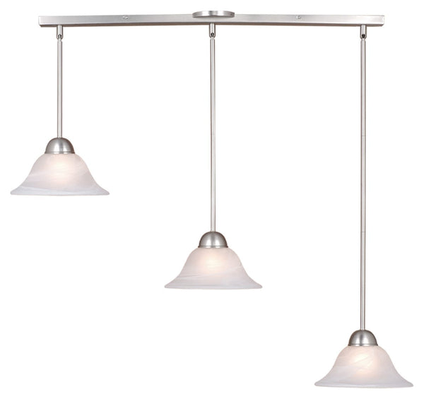 Vaxcel Da Vinci 3 Light 40 Inch Mini Pendant, Brushed Nickel