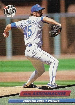 1992 Fleer Ultra Baseball Card #172 Paul Assenmacher