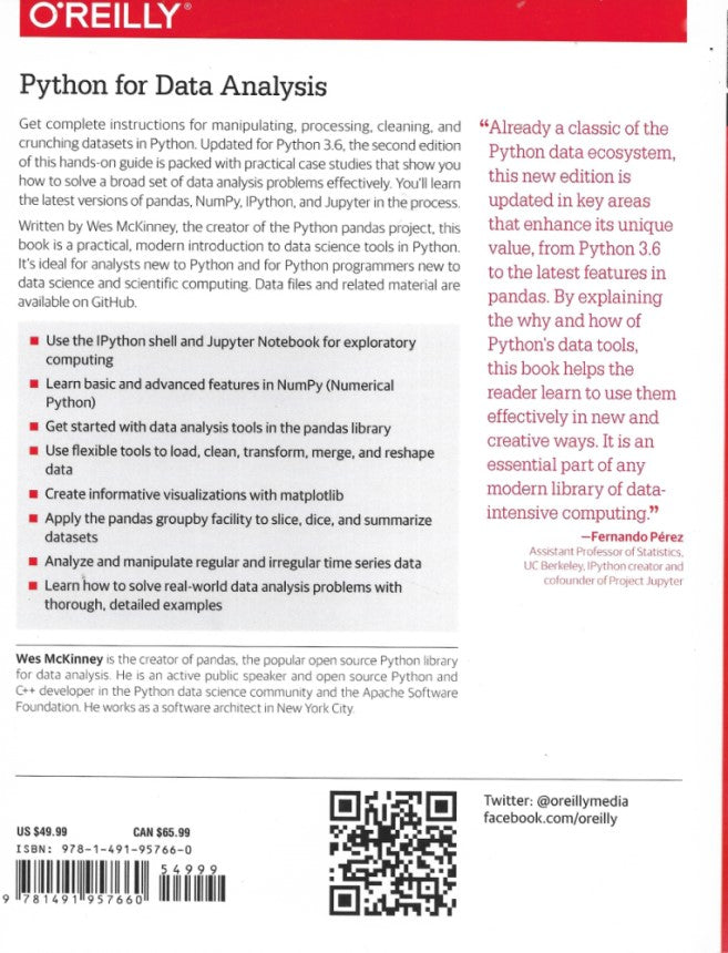 Python for Data Analysis: Data Wrangling with Pandas, NumPy, and Ipyth ...