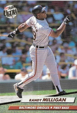 1992 Fleer Ultra Baseball Card #8 Randy Milligan