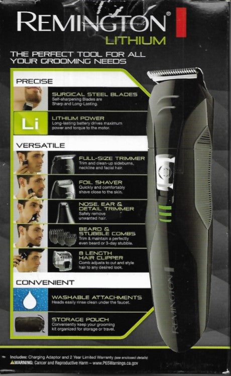 Remington All-In-One 8 Piece Grooming Kit, Black