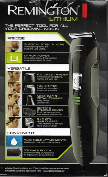 Remington All-In-One 8 Piece Grooming Kit, Black