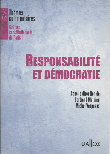 Responsabilité Et Démocratie - Front cover