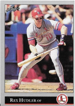1992 Leaf Baseball Card #25 Rex Hudler